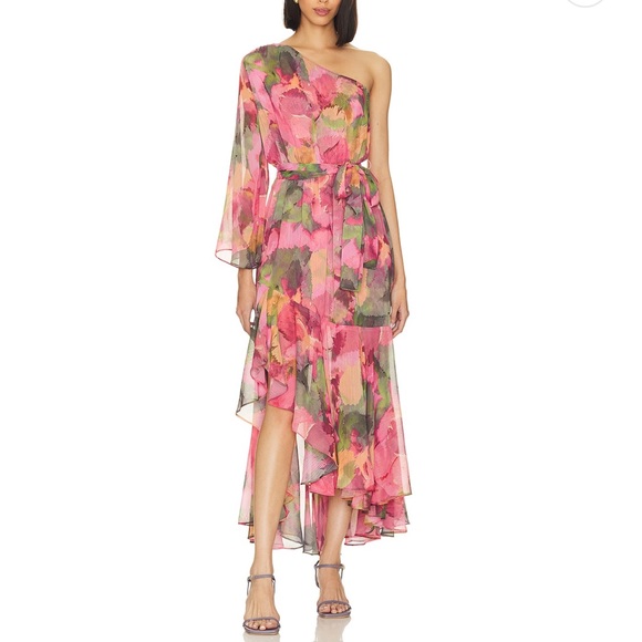 MISA Los Angeles “Sabrina dress” in watermelon - Picture 1 of 3